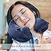 Inflatable Travel Pillow,NeckWell Travel Pillow Pump with Sleep Mask & Ear Buds,Perfect for Airplane Car Office Camping - Blue