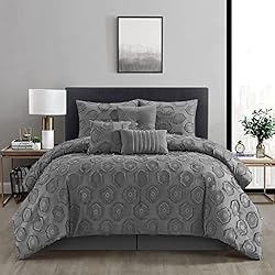 Stratford Park Grey Queen Comforter Sets, 7 Piece