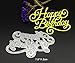 Dies Cut Metal for DIY Scrapbooking Photo Album Words Happy Birthday Birds Party Flag Words Love Hope Smile Hello Happy Love Decorative Embossing DIY Paper Cards Making (Set 10) (CDS12)