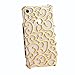 LliVEER Gold Electroplating Hollow Pattern Pc Case Hard Back Cover for Iphone 4s/4
