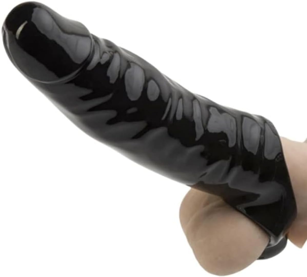 COOFINE Penis Sleeve Mega Mighty 11 INCH Reusable Penis Enlarger Extender Sleeve Sheath for Men Reusable Male Enhancement Extension Sleeve (Black)