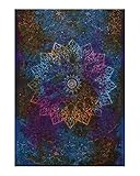 Twin Blue Tie Dye Bohemian Tapestry Elephant Star Mandala Tapestry Tapestry Wall Hanging Boho Tapestry Hippie Hippy Tapestry Beach Coverlet Curtain (Blue)
