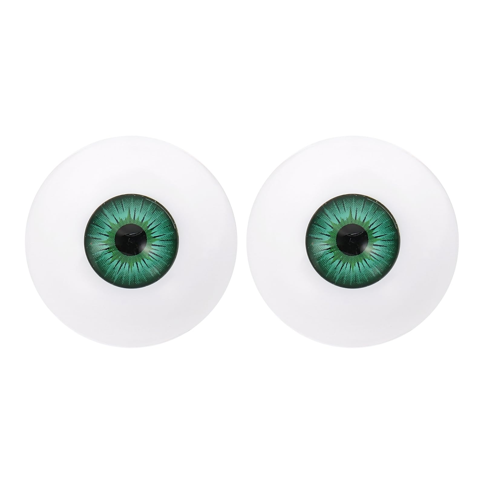 PATIKIL 30mm Safety Eyes,1 Pair Realistic Acrylic Eyes Plastic Half Eyeballs for Masks Halloween Props Art Craft, Green