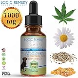 LOGIC REMEDY (2000mg) Organic Hemp Extract & Essential Oil Blend & Omega-3,6,9 Fatty Acids for Dogs & Cats/ Vegan/Peaceful Buddy Fights Stress, Separation Anxiety & Improves Hip Joint Health (1 PACK)