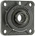 Sealmaster MSF-47 Medium Duty Flange Unit, 4 Bolt, Regreasable, Felt Seals, Setscrew Locking Collar, Cast Iron Housing, 2-15/16