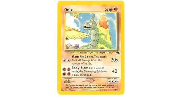 Amazon Com Pokemon Onix 3 18 Southern Island Promo Card Toy Toys Games