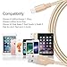 Lightning Cable Novtech 3 Pack 3ft 6ft 10ft Extra Long Charging Cable Fast Charging Cord Certified Charger Cord for iPhone iPad Air iPad mini iPod, Gold