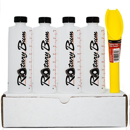 Rotary Bum Premix Measuring Bottle 8oz/225ml 4 Pack with Funnel and Box