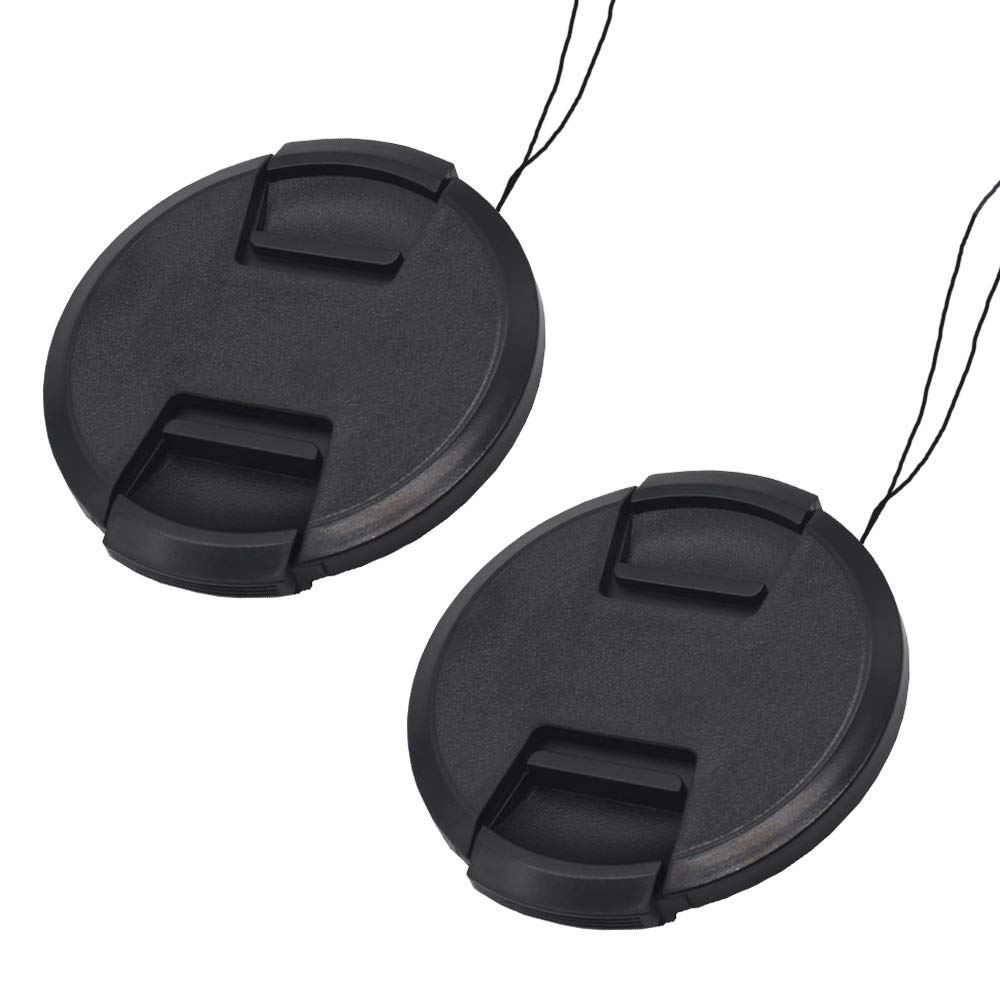 Center Pinched Lens Cap for Nikkor Z 50-250mm Lens for Nikon Z50, for Sony RX10 CX900E AX100E E18-200LE II E10-8 Lens, Second Generation Snap-On 62mm Lens Cap-2Packs