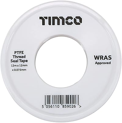 TIMCO PTFE Thread Seal Tape 12m x 12mm 2 Rolls Plumbing Tape