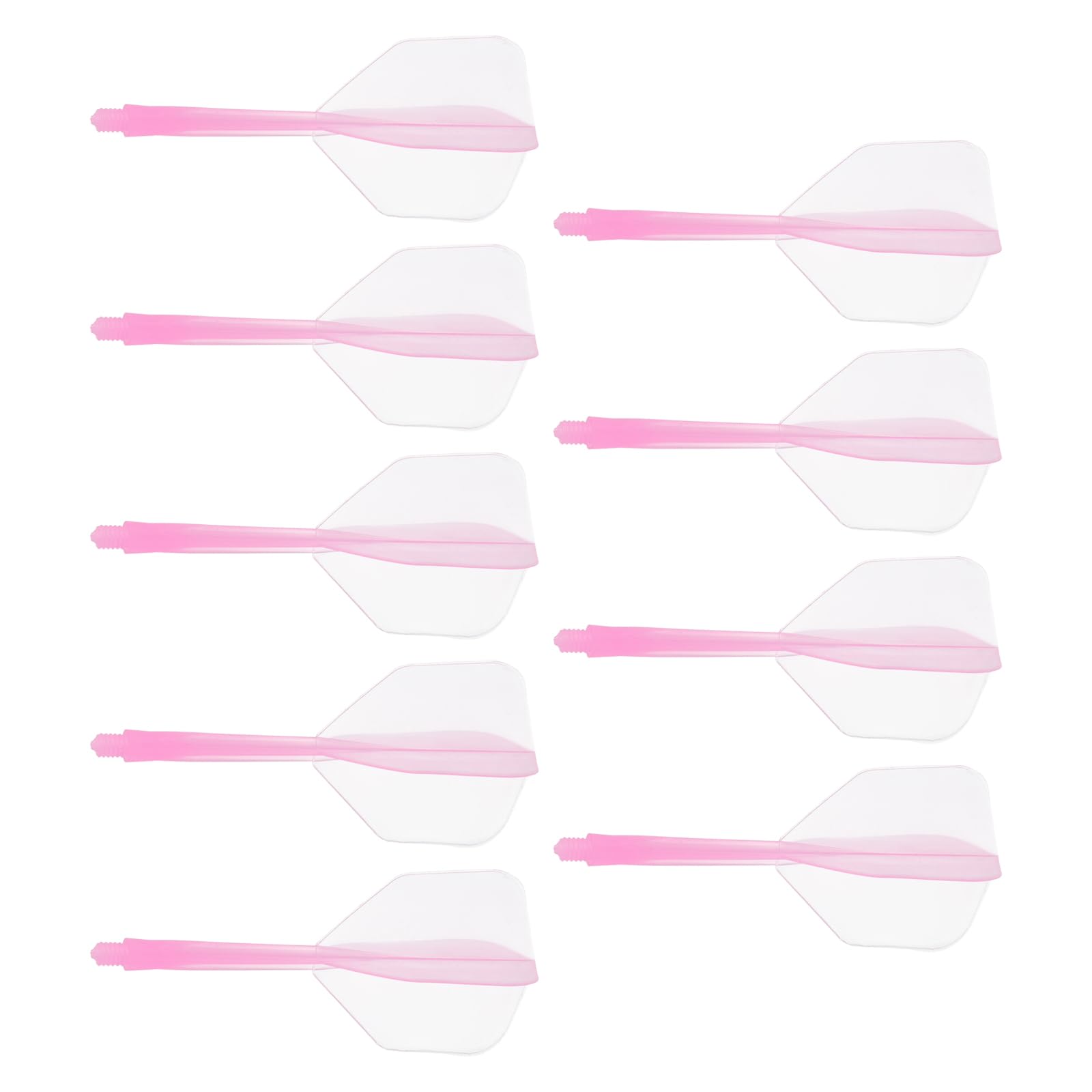 M METERXITY 9 Pack Integrated Dart Shaft and Flights-Screw In-one Dart Flight, Plastic Anti Break, Apply to Soft Tip Darts and Steel Tip Darts (2BA, Pink)