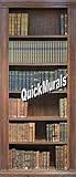 Library Bookshelf Canvas Peel and Stick Canvas Wall Mural 36 Inches Wide X 84 Inches High