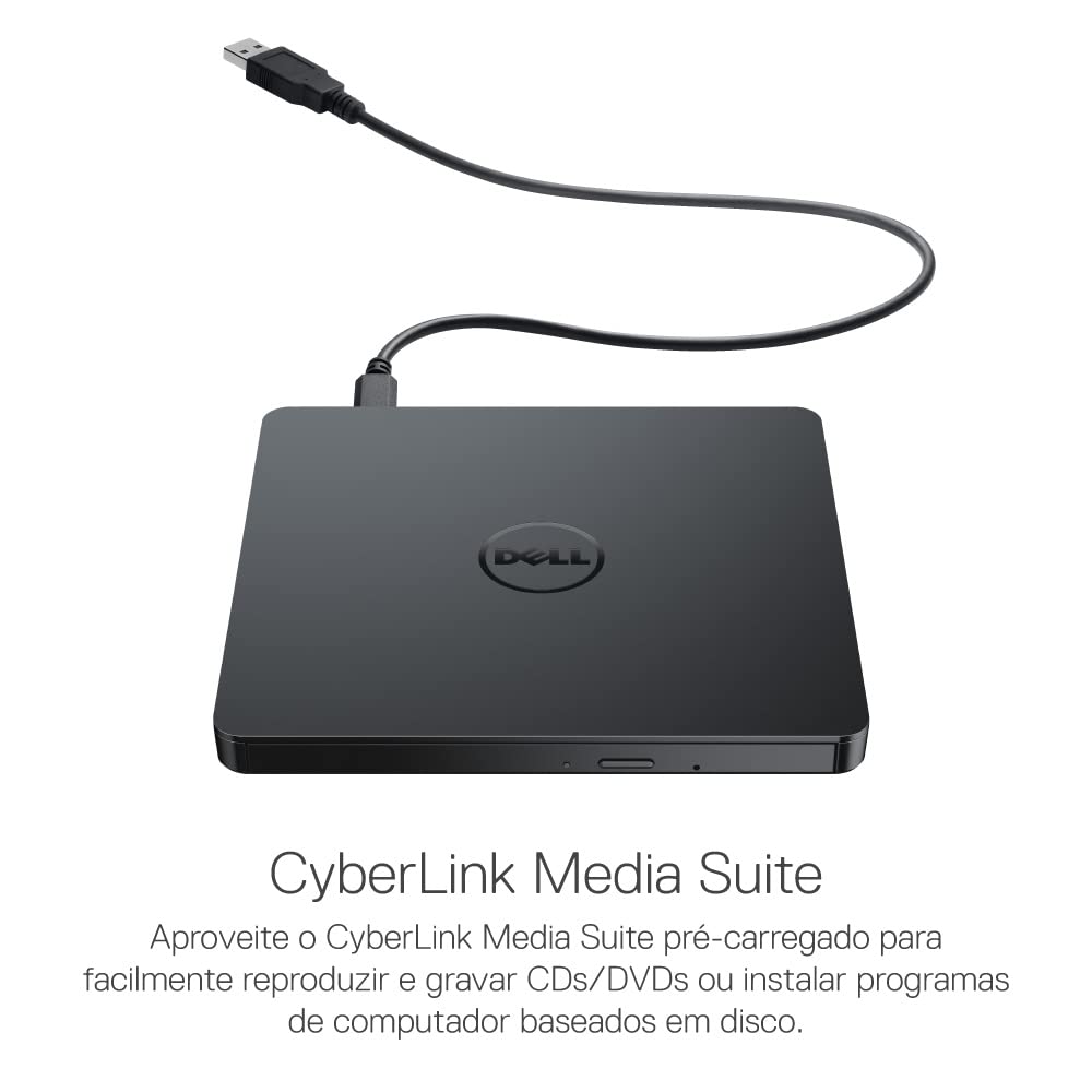 Dell Slim DW316 - Laufwerk - DVD+-RW (+-R DL) DVD-RAM - 8x8x5x - USB2.0 - extern - für Inspiron 14 54XX, 15 55XX, 17 5758, OptiPlex 3020, 9020, Vostro 15 3558, XPS 13 (784-BBBI)