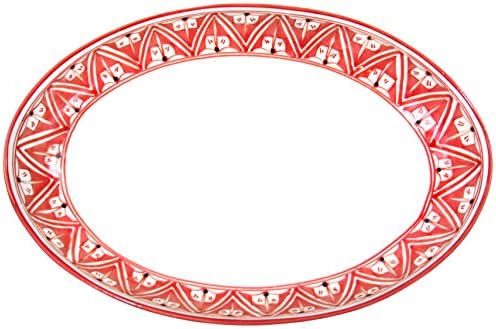 Le Souk Ceramique NJ11 Stoneware Poultry Platter, Nejma