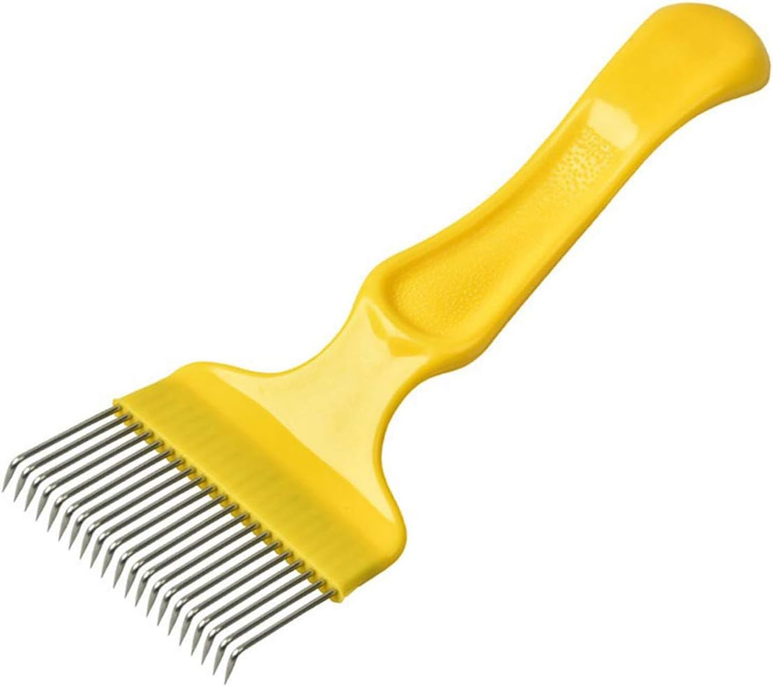 PGCOKO Stainless Steel Tines Uncapping Fork Tool - Beekeeping Equipment Bee Hive Hand Tool Beekeeper Tool