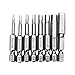 Toolcool Broppe 8pcs 50mm Metric H1.5-H8 Hex Head Allen Bits 1/4 Inch Hex Shank Magnetic Screwdriver Bit Set