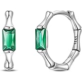 Cartilage Hoop Earrings,Silver Huggie Hoop Earrings for Women with 5A Cubic Zirconia Jewelry Birthday Gift