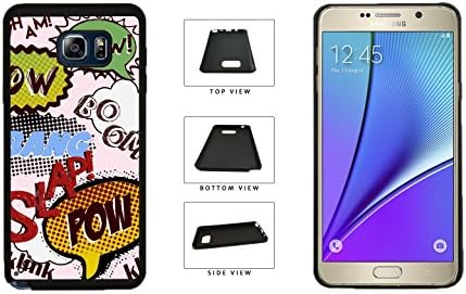 Bang Pow Boom Comic TPU RUBBER SILICONE Phone Case Back Cover For Samsung Galaxy Note 5 N920 comes with Security Tag and MyPhone Designs(TM) Cleaning Cloth