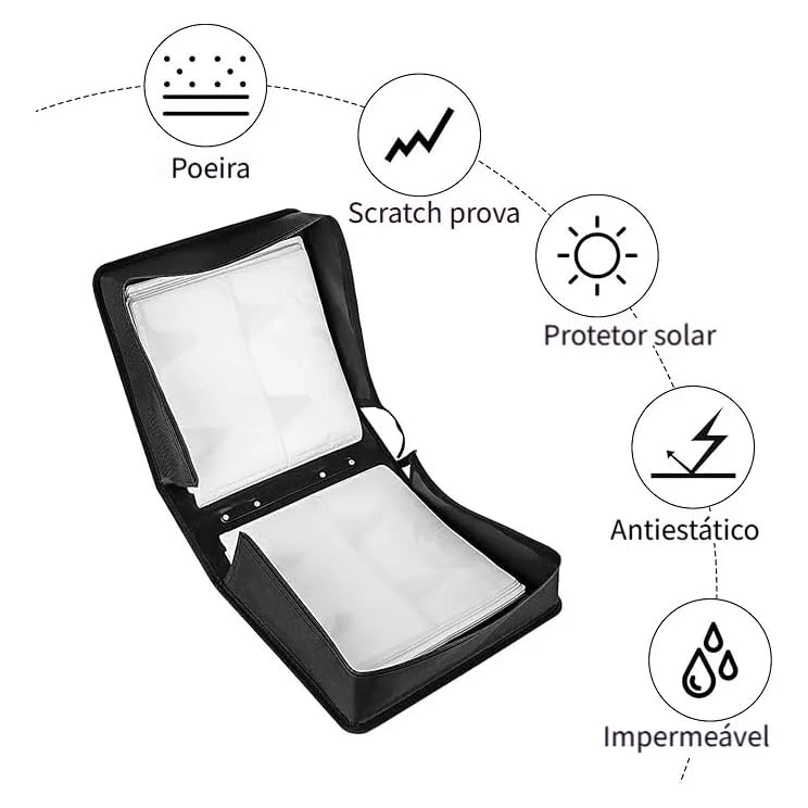 Organizador Porta Cd Para 520/400 Discos Cd/dvd/blu Ray Pasta (400)