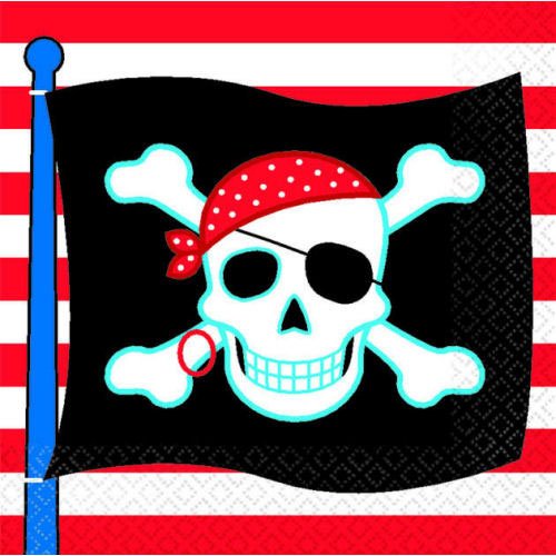 Amscan Napkins Swashbuckler Pirate Birthday Party Decorations Accessories & Cups