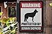 Honey Dew Gifts, Warning Protected By German Shepherd, Beware of Dog Metal Aluminum Sign, Yard Sign, 9 Inch by 12 Inch, HDG-1061