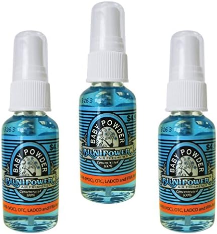 Bluntpower 1 Ounce Bottle Oil Based Air Freshener Oil for Burner, Baby Powder 3-pack