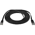 SF Cable, 15 ft CAT6 550 MHz Flat Patch Cable Black