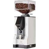 Eureka Mignon Silenzio Espresso Grinder, White, 55mm | Silent Technology, Stepless, Timed Dosing