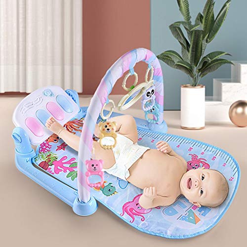 kaimu Infant Baby Music Game Early Education Puzzle Lighting Fitness Toys Jackets Blue