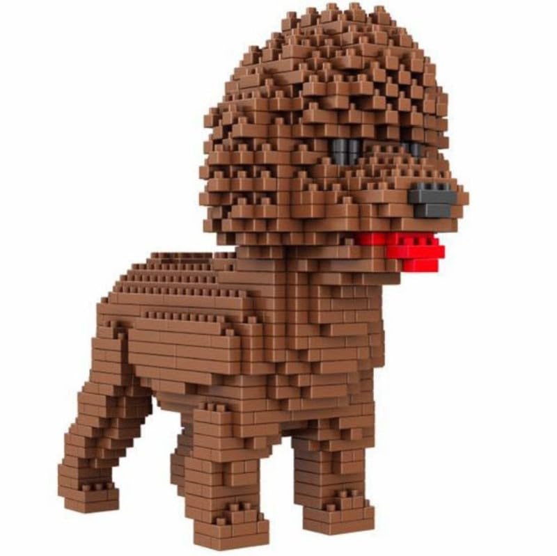 Poodle dog. Figure to assemble with nanoblocks. 950 pieces. — image 1