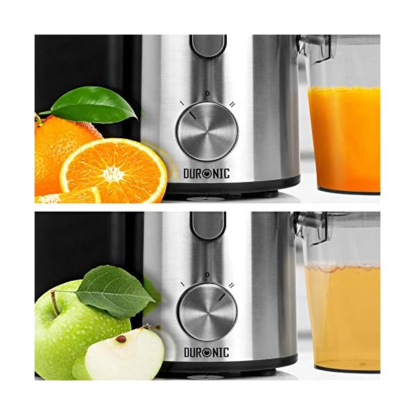 Duronic Juicer JE10 | Centrifugal Juice Extractor | 2 Speed Settings | 1000W | Stainless-Steel | Wide Mouth | For Whole…