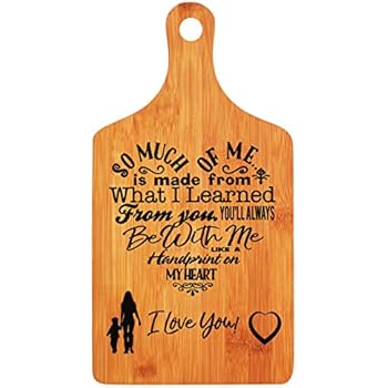 Christmas Gifts for Mom - LANGXUN Personalized Engraved Bamboo Cutting Board for Mothers Day Gifts, Mothers Birthday Gift, Mom and Grandma Gift, Ideal Presents for Mom