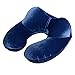 Inflatable Neck Pillow, Kisstaker Portable Travel Pillow Soft Air Setting Neck Pillow U Shape with Drawstring Bag (Dark Blue)