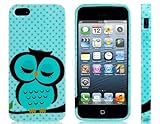 ETOU Sleeping Owl Printed Silicone Glittery Protective Case for iPhone 5