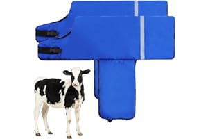 PERIXIR Calf Blanket Calves Warm Clothes Calf Saver Coat Warmming Jacket Vest Keep Cow Goat Warm Thickend Windproof Belly Protection Large Size 2 PCS