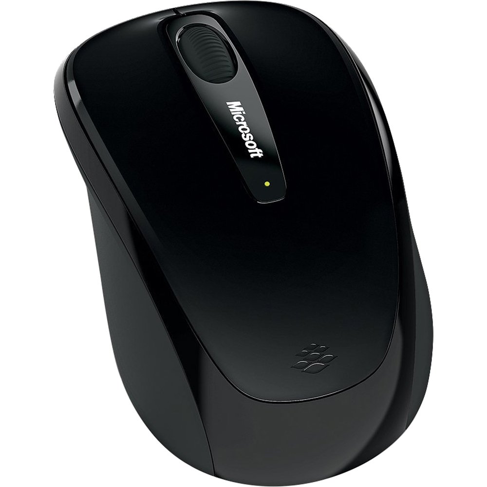 Microsoft Wireless Mobile Mouse 3500 - Black. Comfortable design, Right/Left Hand Use, Wireless, USB 2.0 with Nano transceiver for PC/Laptop/Desktop, works with for Mac/Windows Computers