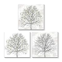 3 Piece Canvas Wall Art - Beautiful Tree - Canvas Prints Home Artwork Decoration for Living Room,Bedroom - 12