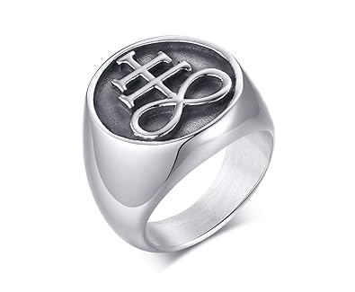 Stainless Steel Satan Jewelry Satan Signet Ring for Men Satan Seal ...