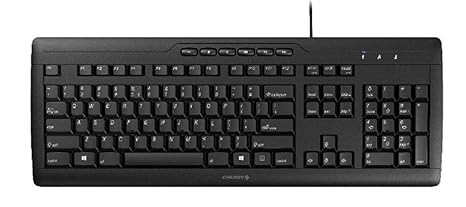CHERRY STREAM 3.0 corded Keyboard USB black (US) US-Englisch mit EURO Symbol