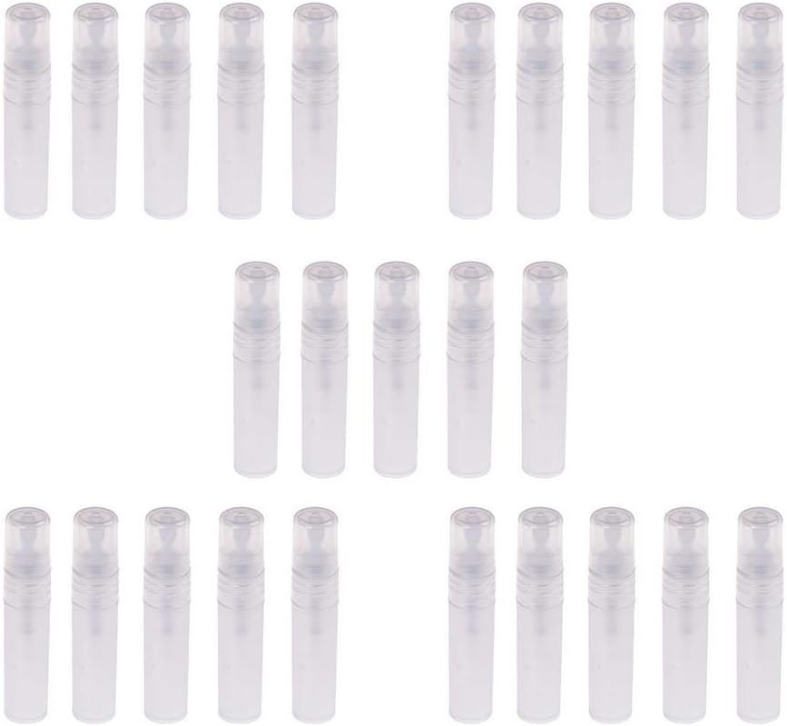 250 Pcs Mini Clear Spray Bottle Atomizer Sprayer Plastic Bottle Spray Refillable Perfume Empty Sample Bottle Tube Mist Spray Bottle for Travel Party Cleaning,Portable Makeup Tool,5ml
