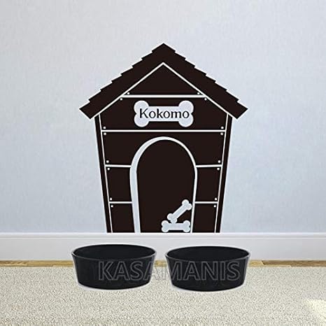 Casa De Perro Nombre De Perro Personalizado Vinilo Etiqueta De
