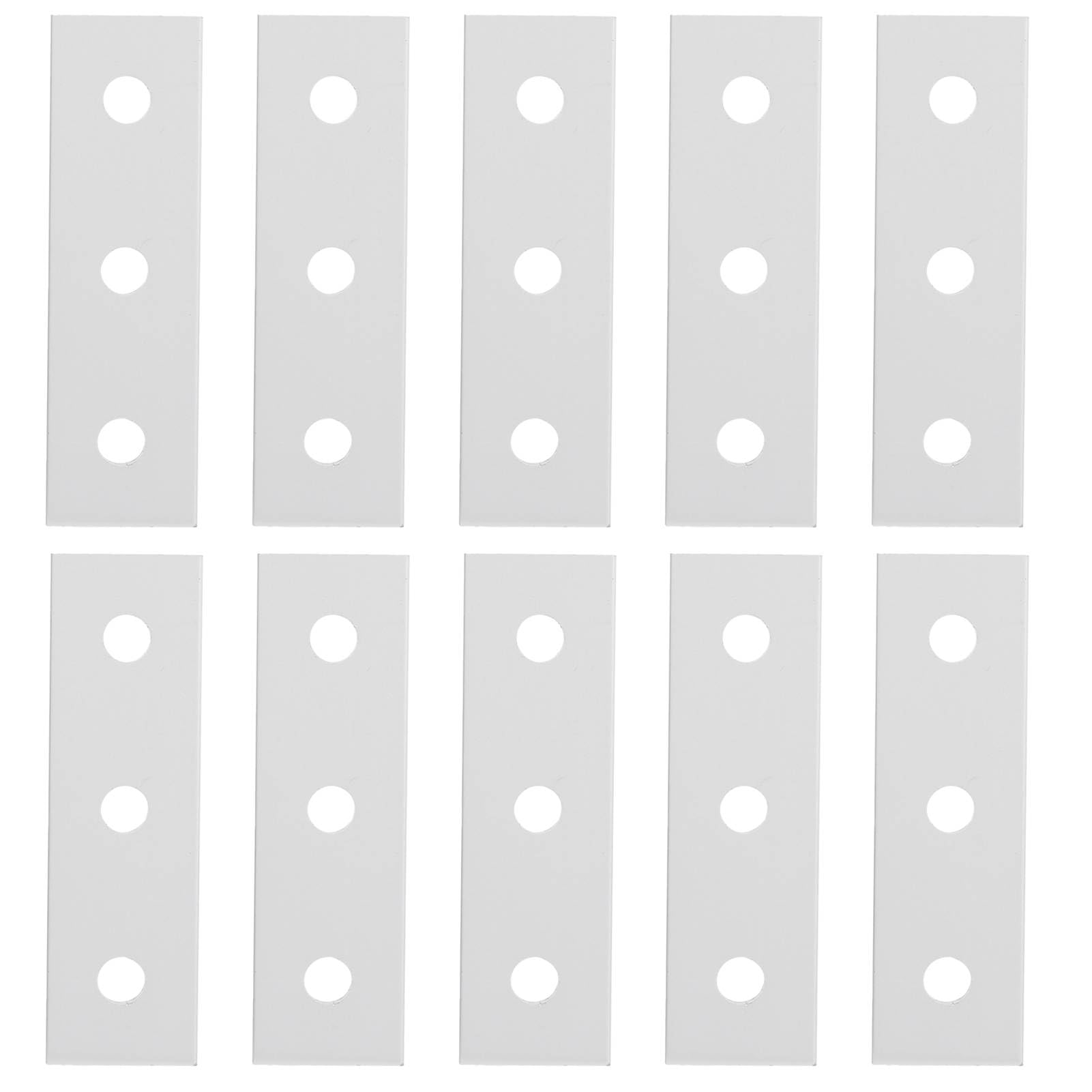 Flat Connecting Joining Plate Aluminum Flat Corner Brace Plates for Reinforcing Flat Joints, Fencing, or Timber Repairs. for Furniture Bookshelf(2020-3 Hole)