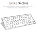 Accevo Bluetooth Keyboard, Ultra-Slim Universal Wireless Keyboard for Tablet Smartphone PC Windows Android iOS (White)