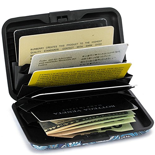 Elfish Mini RFID Aluminum Wallet Credit Cards Holder Metal ID Case for Men Women (Color 16)