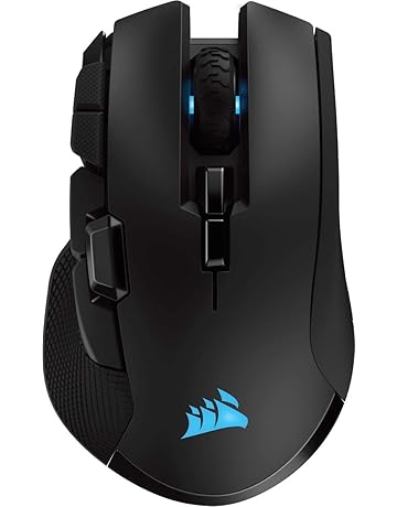 Corsair Ironclaw Wireless RGB - Ratón Recargable Óptico para Juegos con Tecnología Slipstream (18000 dpi Óptico Sensor, Retroiluminación LED RGB), Color Negro