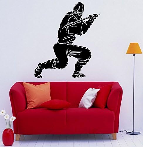 Ninja Wall Decal Vinyl Sticker Ninjas Fight Martial Arts Wall Removable Home Decor (21nja)