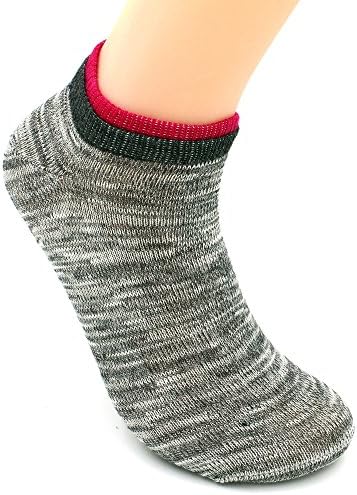 Lacasa Gray Unisex Men Bamboo Pattern Low Cut Sports Ankle Boat Crew Socks (5 Packs)