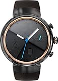 ASUS ZenWatch 3 WI503Q-GL-DB 1.39-inch AMOLED Smart Watch with dark brown leather strap (Brown-Rubber Band)