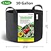 SYOURSELF 6 Pack 10 Galllon Grow Bags, Aeration Fabric Pots with Handles-400GSM Non-Woven Durable Thickened Plant Containers for Nursery Garden Home Vegetable, Fruit, Tree+6 Waterproof Labelsthumb 1