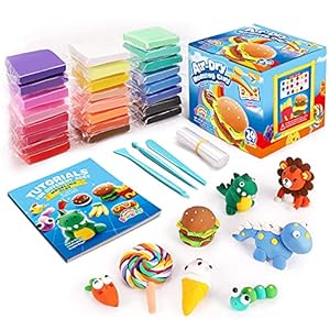 Sago-Brothers-Air-Dry-Clay24-Colors-Modelling-Clay-with-3-Clay-Tools-Project-BookletDIY-Creative-Ultra-Soft-Light-Magic-ClayArts-and-Crafts-Kits-for-Kids-Boys-Girls-ToysMystery-Gifts-Boxes SAGO BROTHERS Air Dry Clay,24 Colors Modelling Clay with 3 Clay Tools & Project Booklet,DIY Creative Ultra Soft Light…